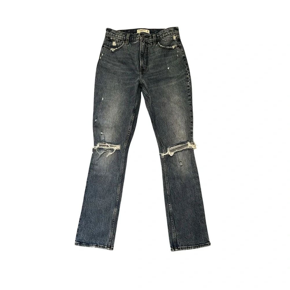Abercrombie‎ Fitch The 90s Skinny High Rise Distressed Jeans Womens Size 29/8